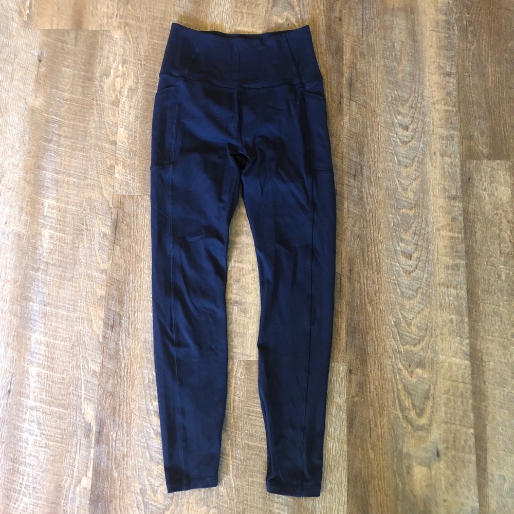 High waisted RBX navy blue leggings with pockets